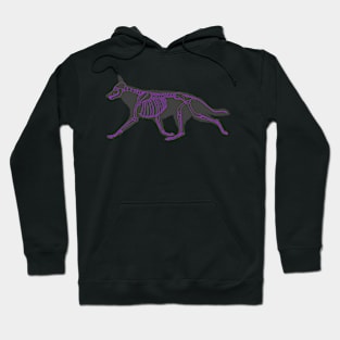 Halloween Design - Dog Skeleton Purple Hoodie